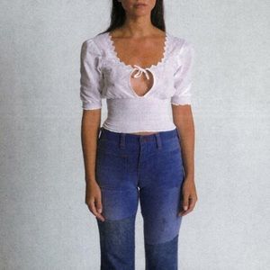 Erl Smocked Peasant Top